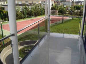 balcon glass handrails