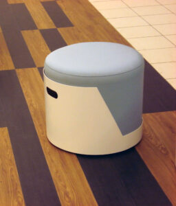 bench in shopping center