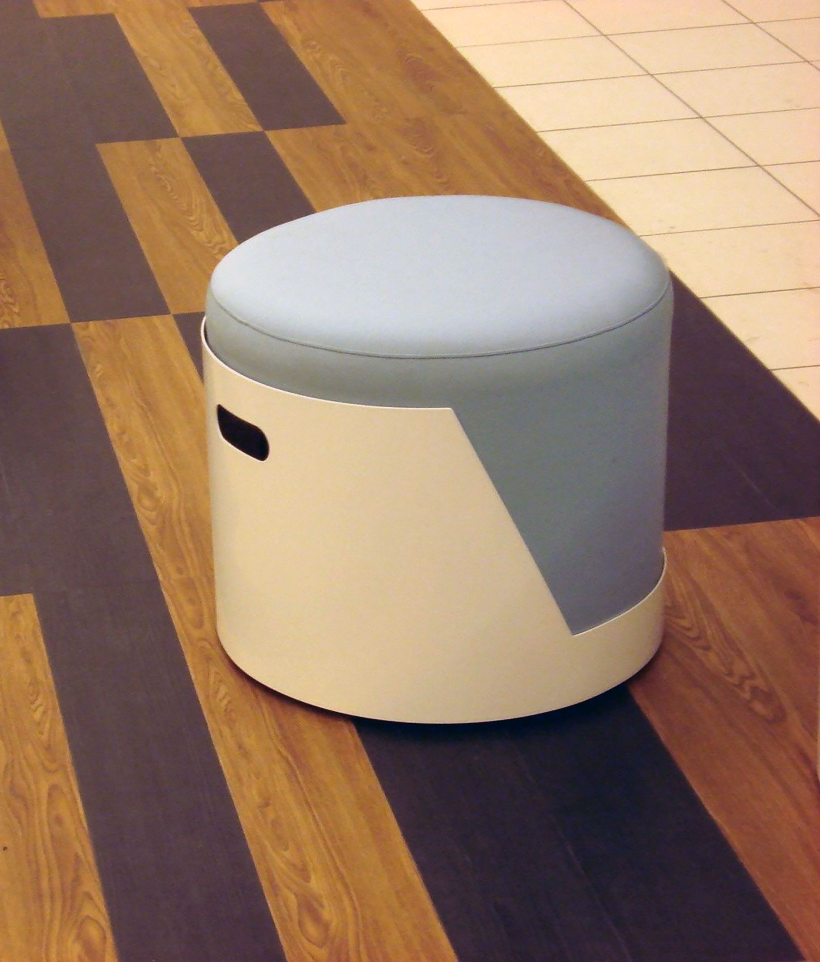 bench in shopping center