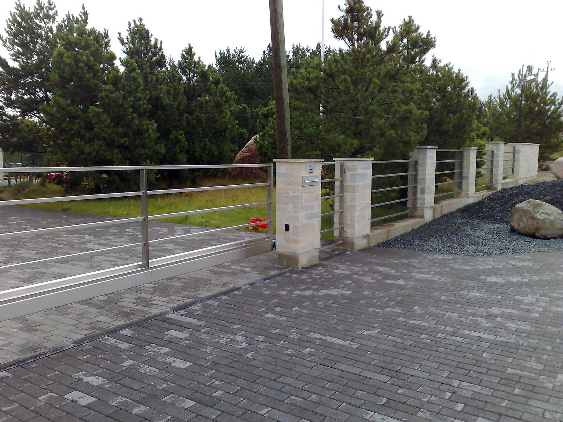  sliding gates stainless steel square