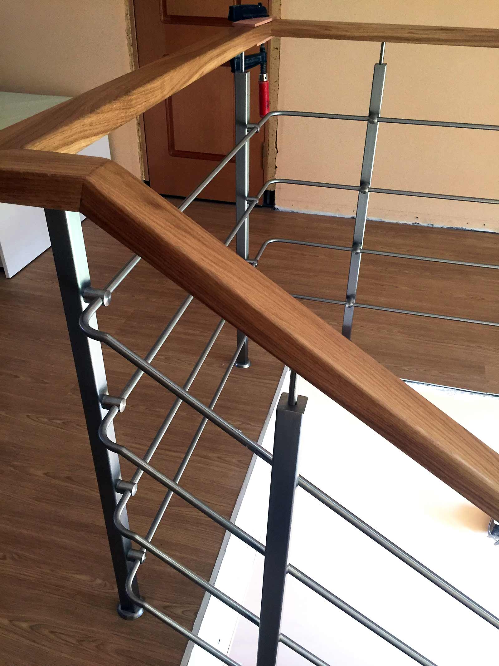 stainless steel handrails oak